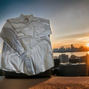 Route 66 Denim Shirt Mens L‎ Blue Long Sleeve Jeans 90s 1436